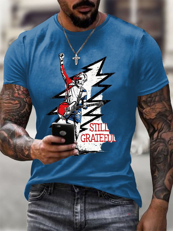 Men's Print Casual Printed T-shirt