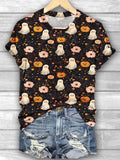 Halloween Pumpkin Ghost Printed T-shirts