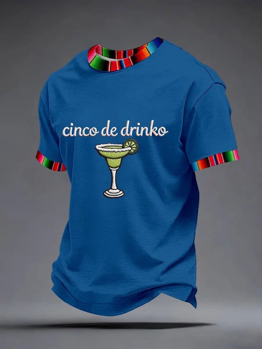 Men's Mexican Art Cinco de Mayo Printed Casual T-shirt