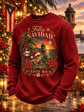 Men's Puerto Rico Christmas Printed Casual Top