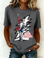 Women's Still Grateful Print Round Neck T-shirt