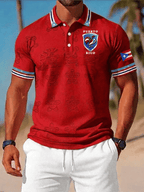 Men's Puerto Rico Print Casual Polo