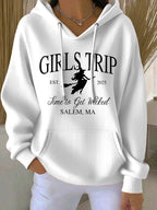 Women's Girls Trip Salem Print Casual Hoodie
