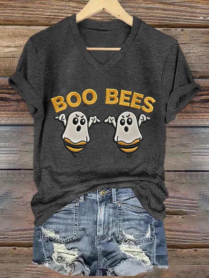 Women'S Casual Halloween Printed Short Sleeve T-Shirt