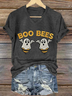 Women'S Casual Halloween Printed Short Sleeve T-Shirt