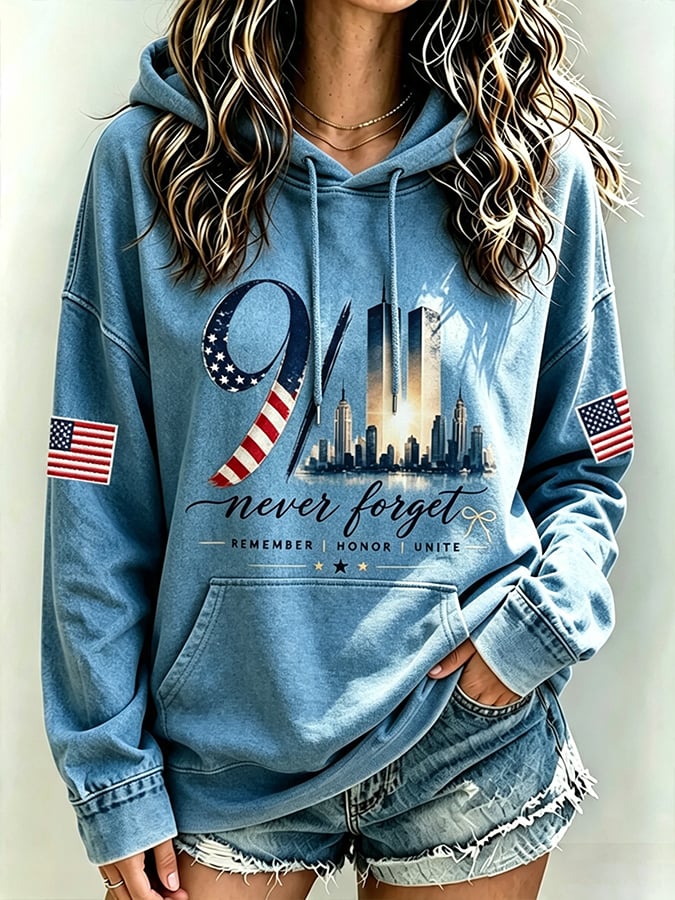 Women's Never Forget September 11 Print Top