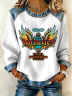 Women's Music Tour Patchwork Casual Sweatshirt