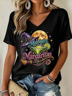 Women's Midnight Margaritas Print Casual T-shirt
