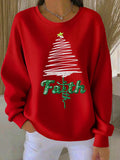 Women's Casual Faith Christmas Sweatshirt