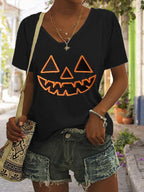 Women's Pumpkin Print T-Shirt