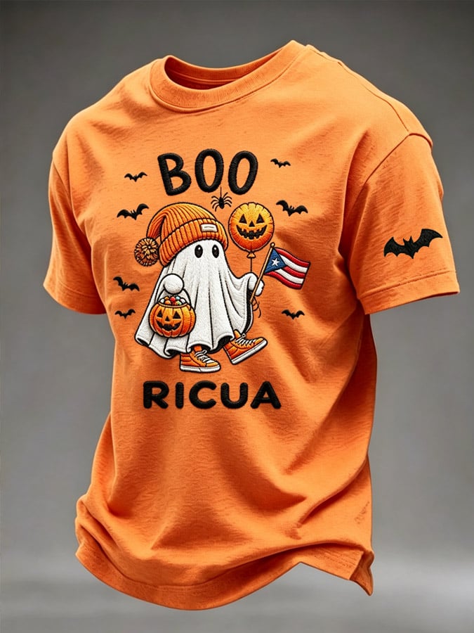 Men's Halloween in Puerto Rico Print Short-Sleeve T-Shirt