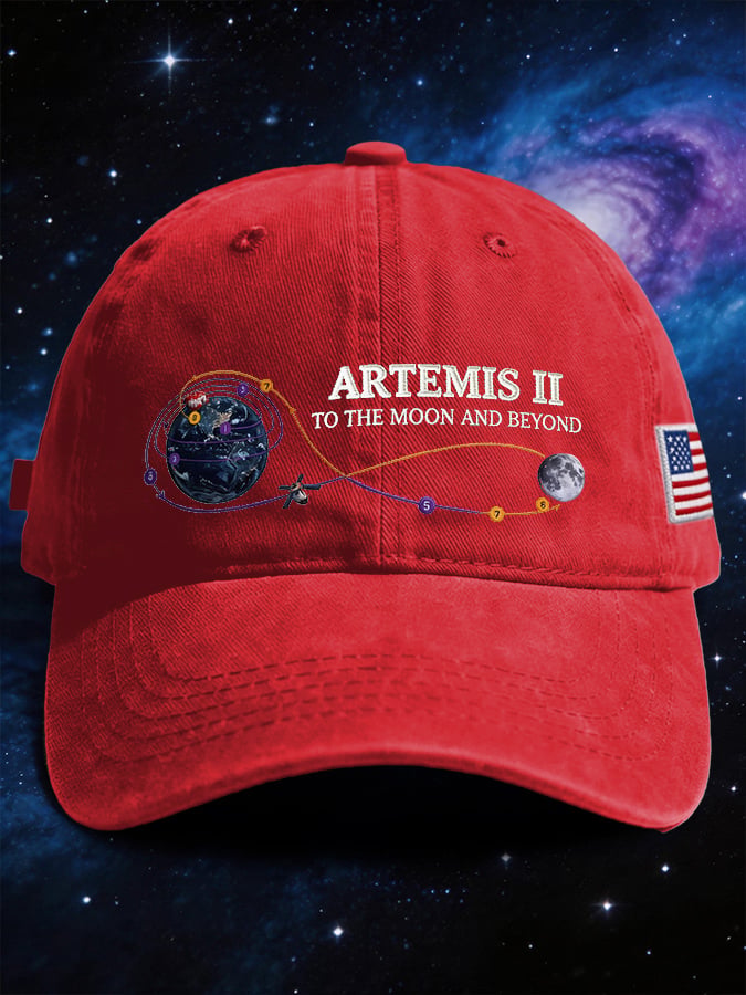 Unisex Artemis II 2026 Rocket Launch Print Hat