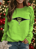 Women's Christmas Print raglan sleeve sweatshirt