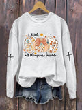 Women's With God All Things Are Possible Print Sweatshirt