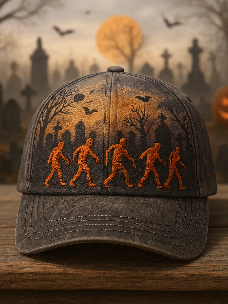 Unisex Vintage Halloween Print Hat