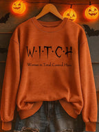Woman In Total Control Here Print Casual Sweatshirt