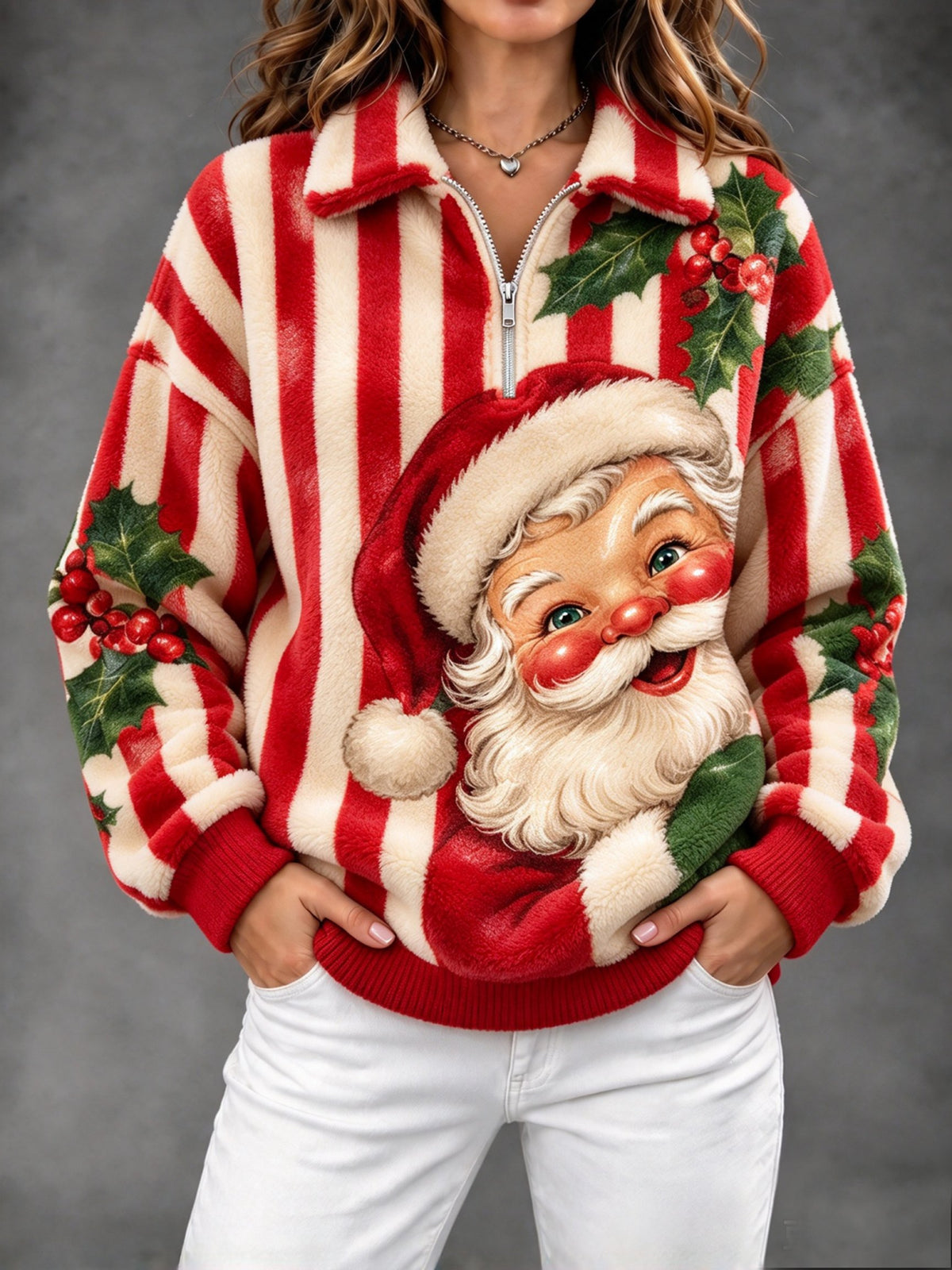 Women's Winter Christmas Flannel Top