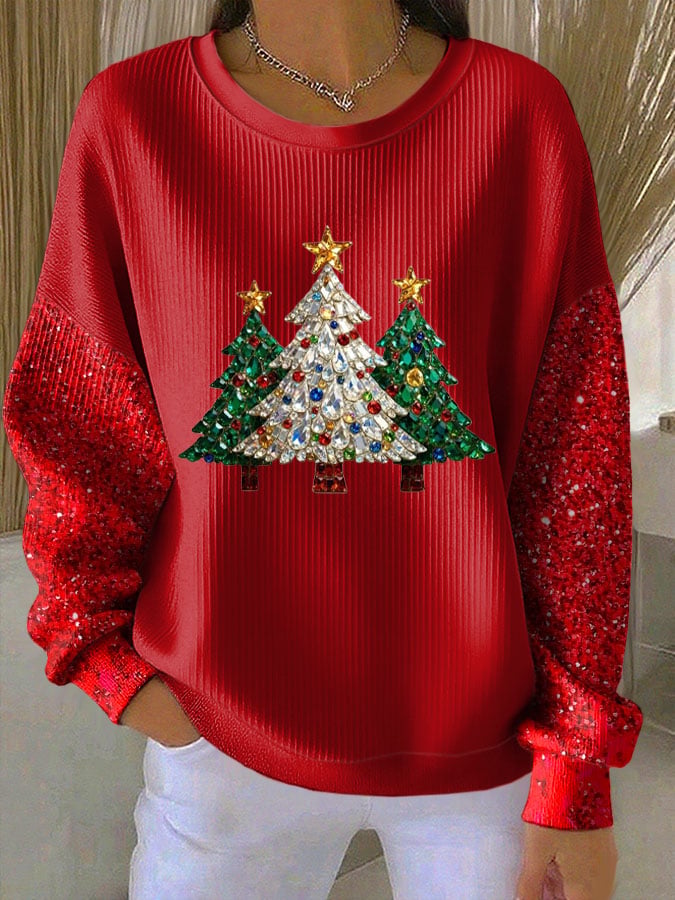 Women'S Christmas Casual Round Neck Sweatshirt