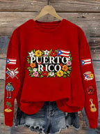 Women's Baseball Print Sweatshirt