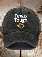 Retro Texas Tough Print Baseball Cap