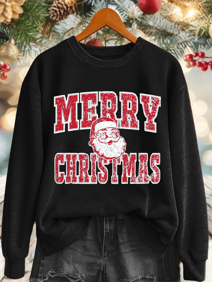 Women's Merry Christmas Print Sweatshirt