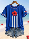 Women's Puerto Rican Pride Print Casual T-shirt