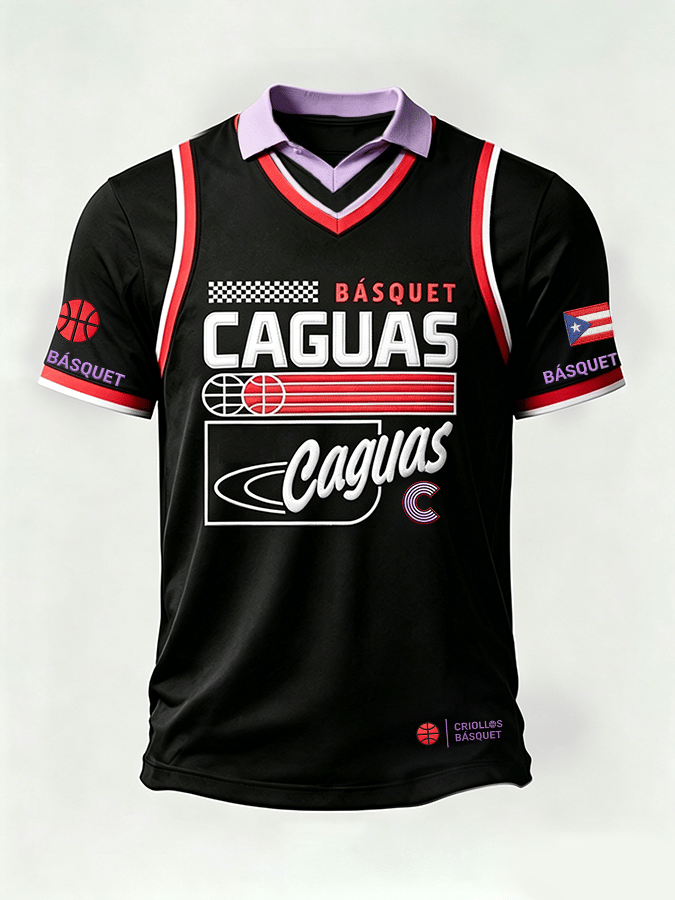 Men's Puerto Rican Basketball Printed Casual T-shirt