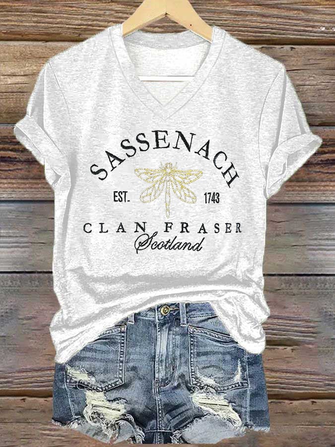 Women'S Sassenach Est.1743 Clan Fraser Print T-Shirt