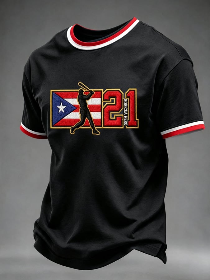 Men's Baseball Lovers Printed Casual Tops