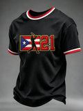 Men's Baseball Lovers Printed Casual Tops