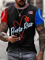 Men's Baseball Print T-Shirt