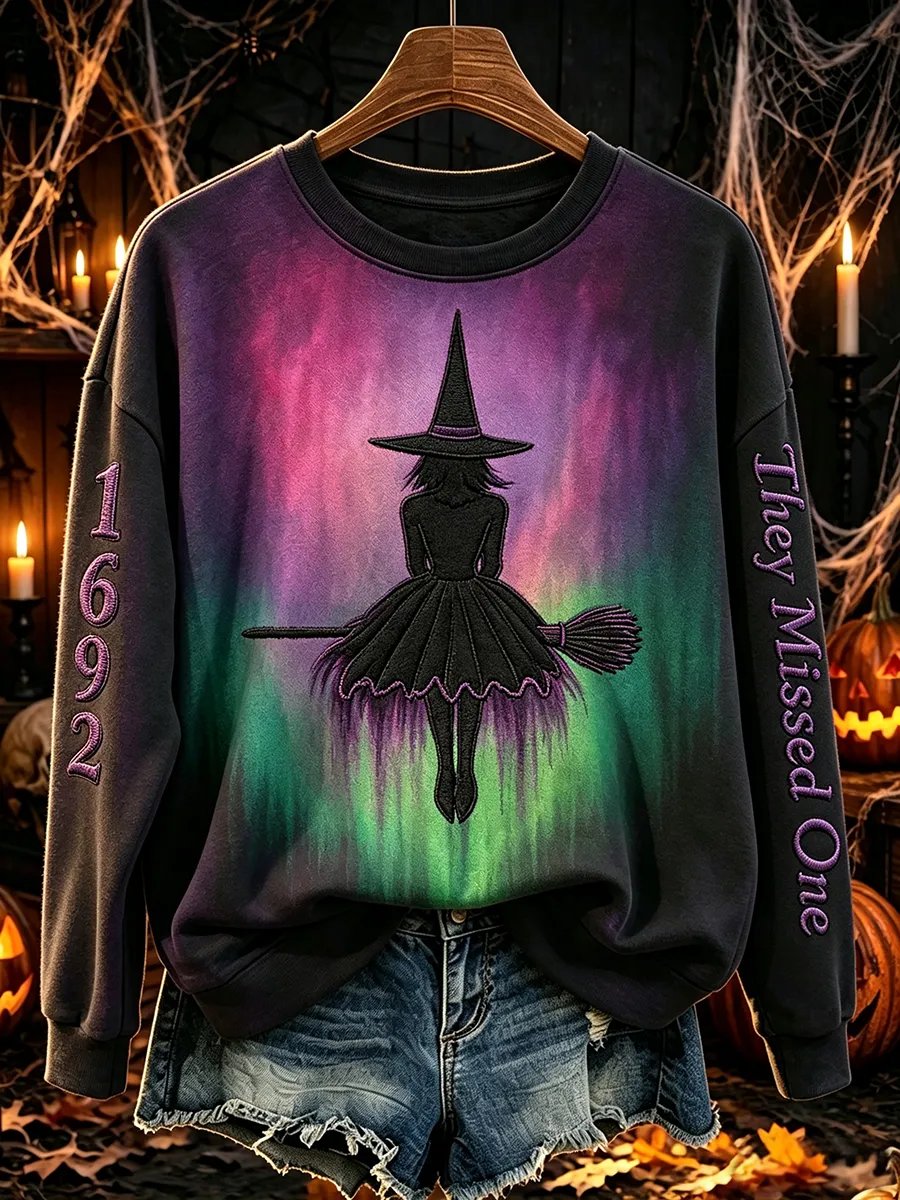 Women's Halloween Comfortable Crew Neck Thick Sweatshirt