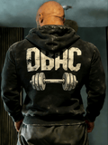 Men's Retro Distressed Limerick Lion Strongest Man DBAC Print Hoodie