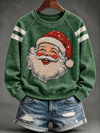 Women's Casual Christmas Print Long-Sleeved Sweatshirt