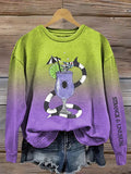 Women's Never Trust The Living Print Round Neck Sweatshirt