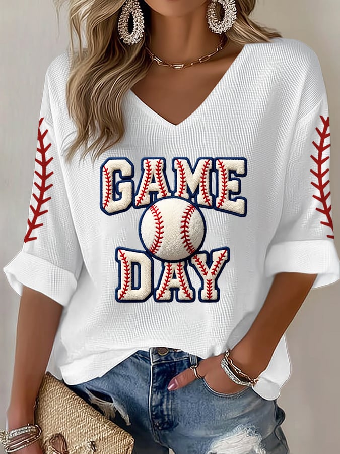 Women's Baseball  Print T-Shirt