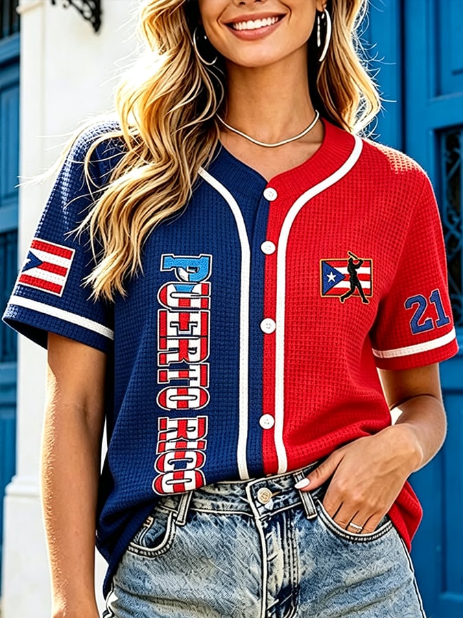 Women's Puerto Rico Printed Casual Top
