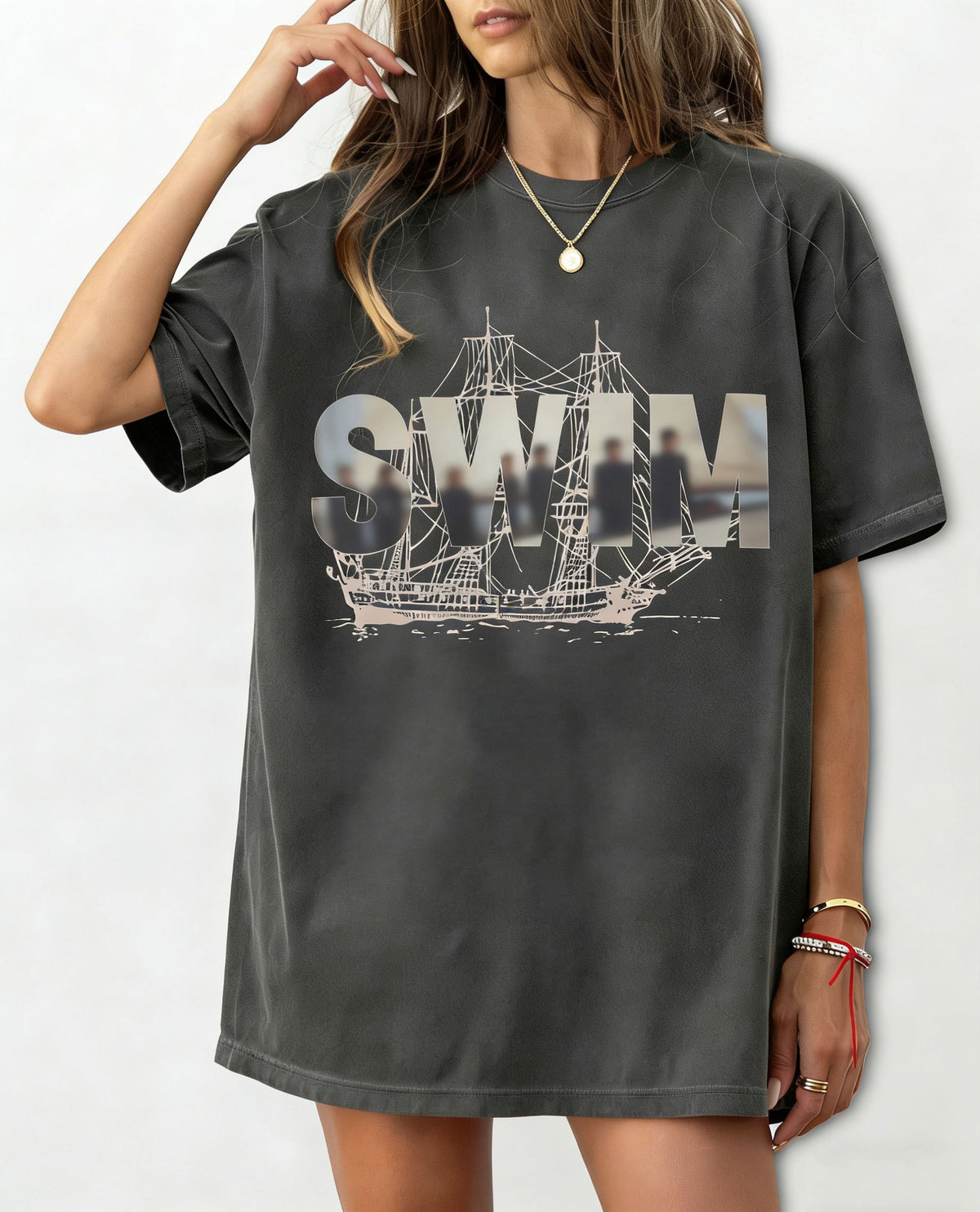 Kpop Swim Music Art Printed Retro T-shirts