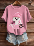 Women's Breast Cancer Awareness Print Casual Top T-Shirt