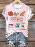 Men's singer casual printed T-shirt