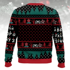 Unisex Rocking Around The Upside Down Christmas Art Printed Sweatshirt