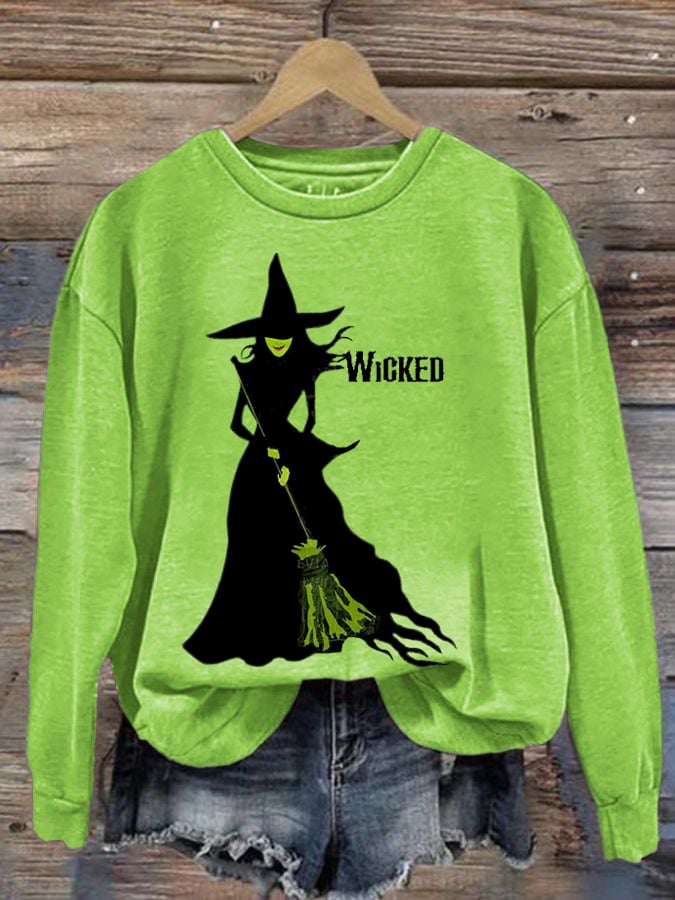 Women's Salem Witch Print Sweatshirt