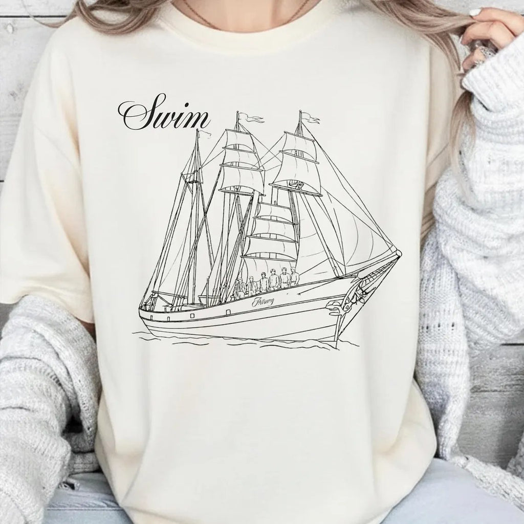 Kpop Keep Swimming Printed T-shirts
