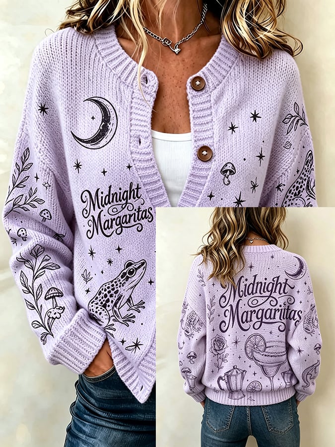 Women's Midnight Margaritas Printed Cardigan