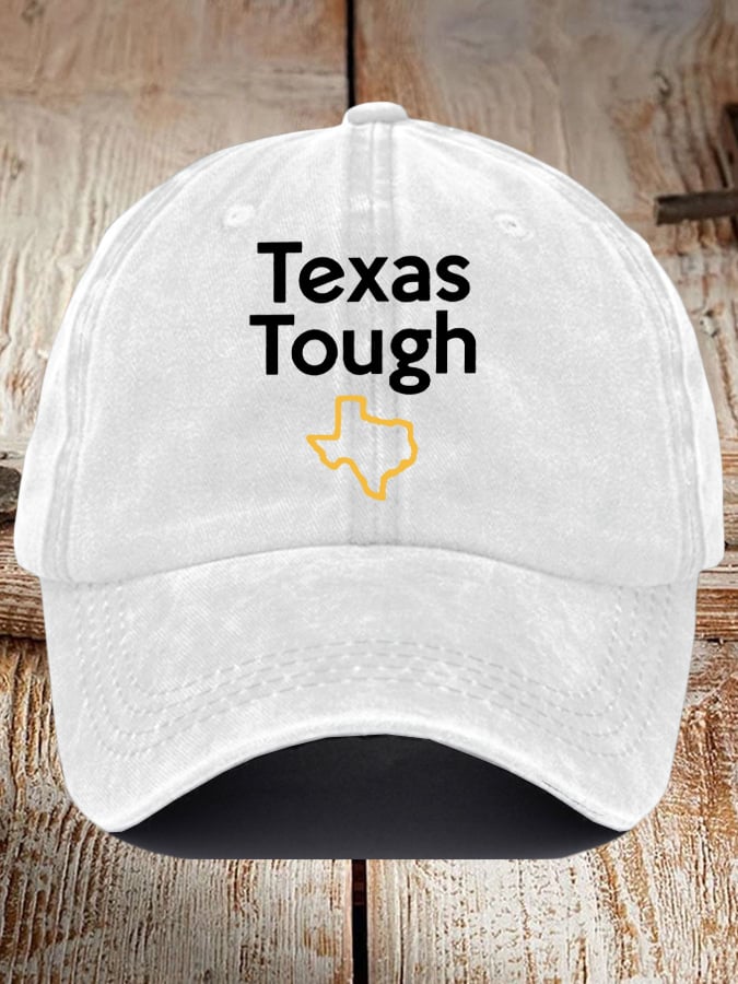 Retro Texas Tough Print Baseball Cap