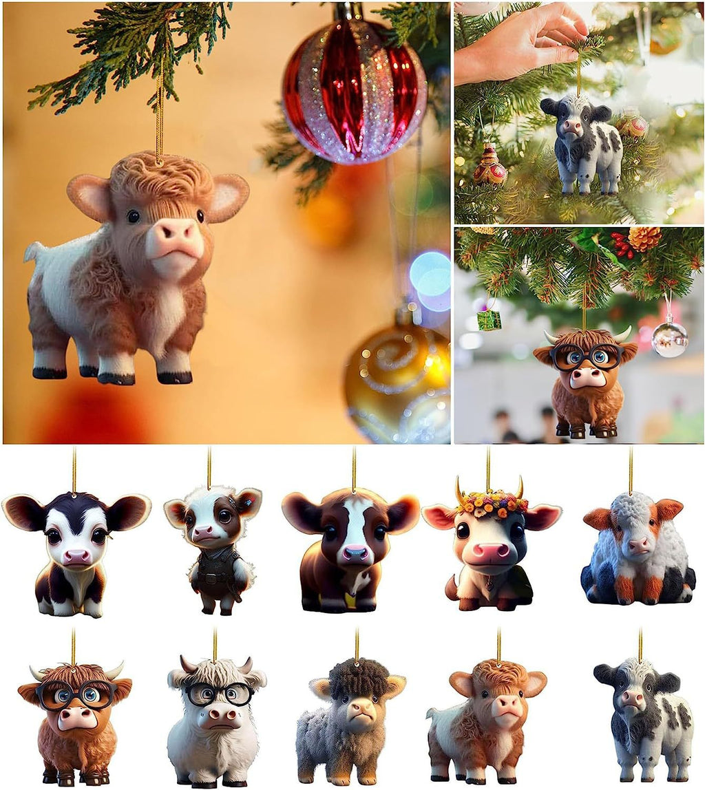 Funny Animal Christmas Stocking Decoration Flat Pendant