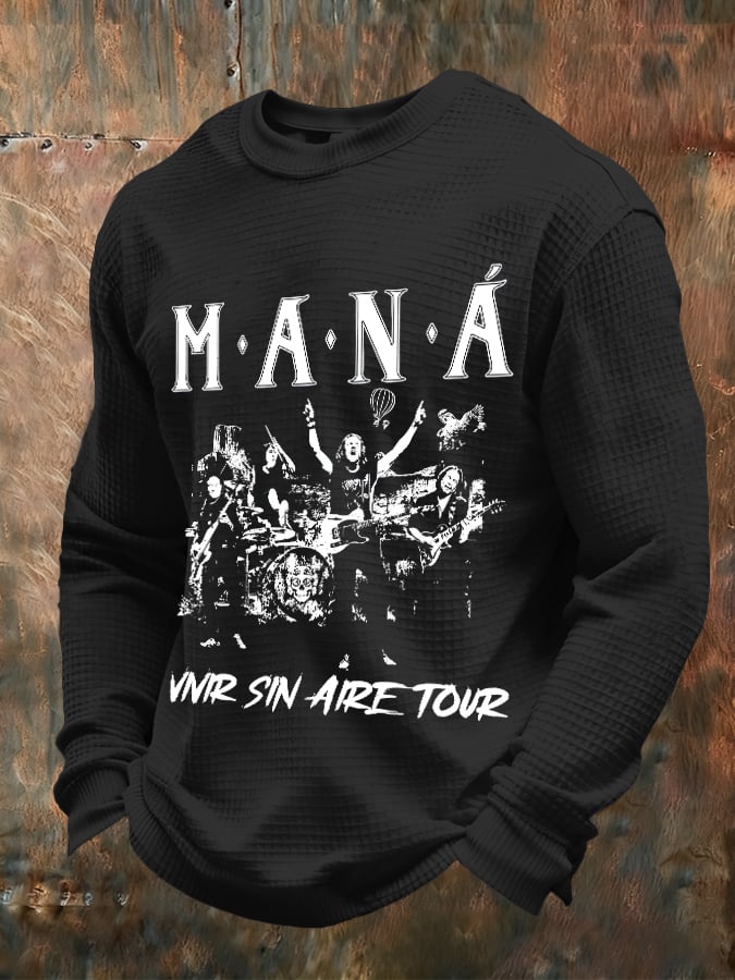 Men's Music Print Casual Long-Sleeved Top