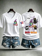 Women's Booricuan Halloween Printed T-shirt