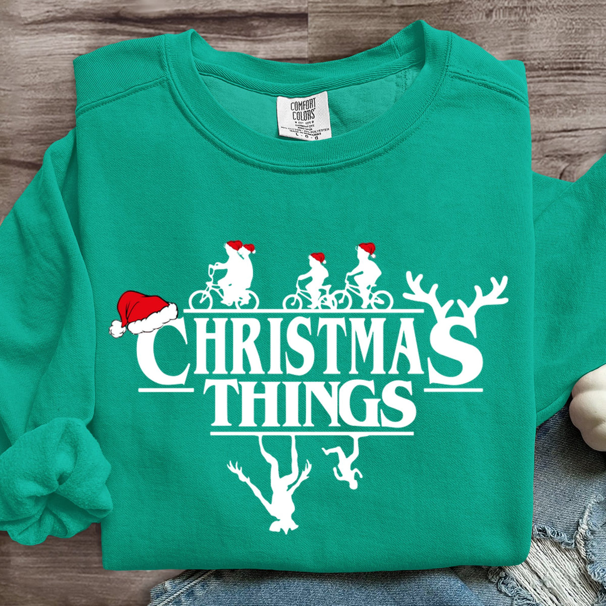 Christmas Things Upside Down Art Print Sweatshirt