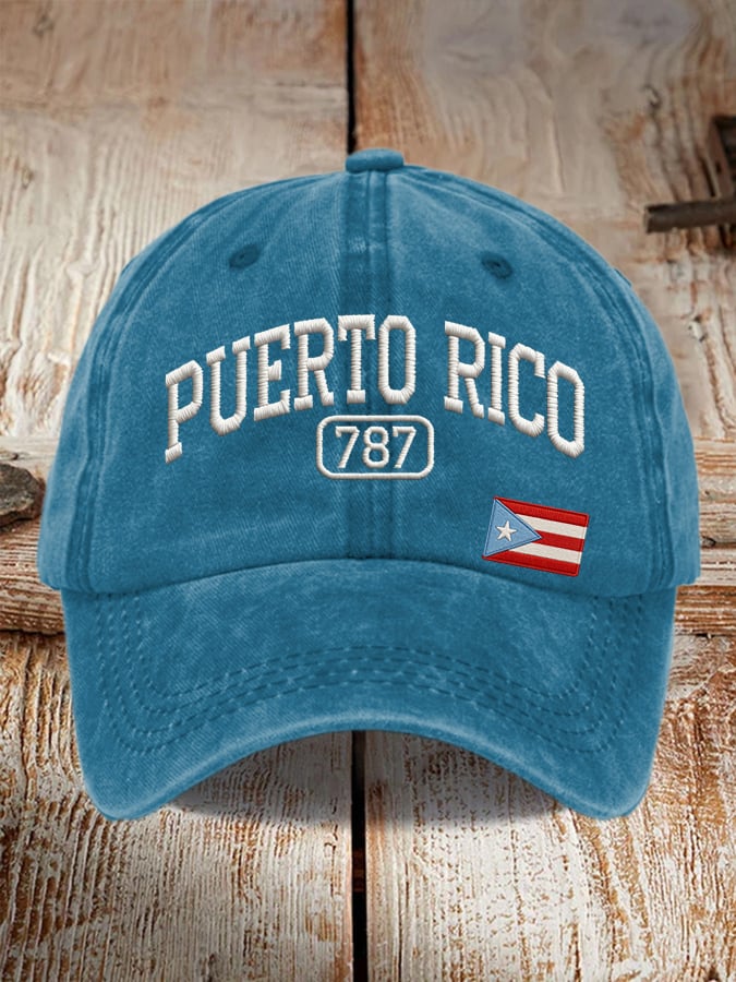 Puerto Rico Baseball Print Baseball Cap